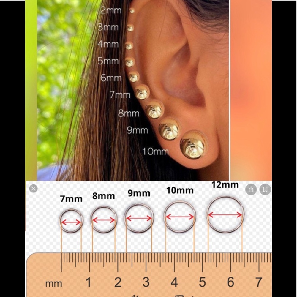 Earring Sizes
